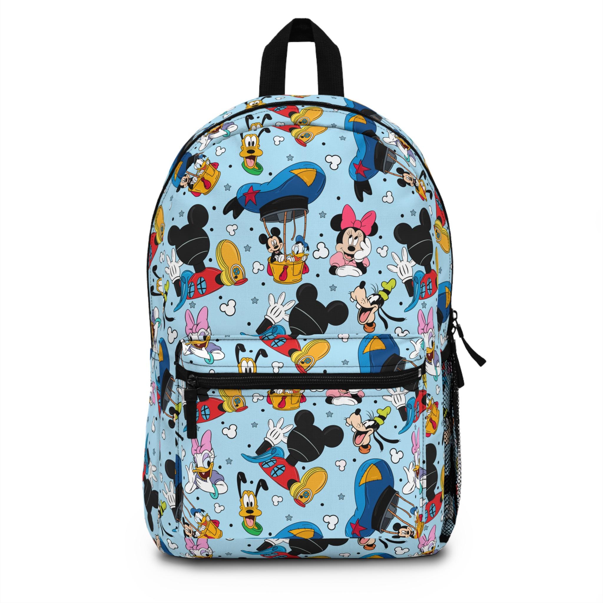 Disney Mickey Mouse Club Canvas Backpack, NWT. Mickey Mouse 16 Inch Canvas Large Backpack Adjustable Straps  main image 3