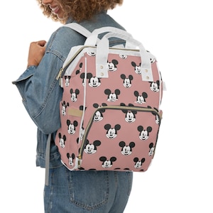 Mickey and Friends Diaper Bag Backpack | Disney Baby Travel Bag | Mickey Mom Bag | Diaper Backpack for Disney Trips | Mickey Nursery Gift