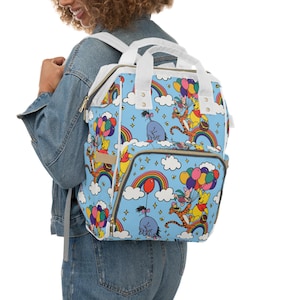 90s Winnie the Pooh Diaper Bag | Vintage Disney Baby Bag | Classic Pooh Bear Mom Backpack | Baby Shower Gift Park Bag New Baby Gift