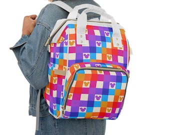 Mickey Diaper Bag Backpack | Disney Baby Travel Bag | Mickey Mouse Mom Bag | Unisex Diaper Backpack for Disney Trips | Mickey Nursery Gift