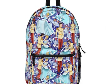 Sac à dos Cendrillon, sac princesse Disney pour l'école ou le voyage, sac à dos château bleu clair, sac de jour parc magique, cadeau de conte de fées