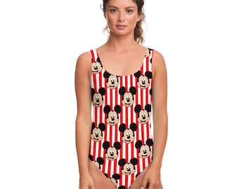 Mickey Mouse Swim Suit, Striped Mickey Swim Wear, Disney Vacation Swimwear, Swim Suit Swim Summer, Vacation Essentials, Women's Swim