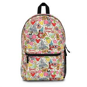 Mochila Disney World: bolsa de viaje infantil de Mickey Mouse, mochila escolar, accesorio para parques temáticos, bonita mochila de vacaciones, mochila de viaje imagen 1