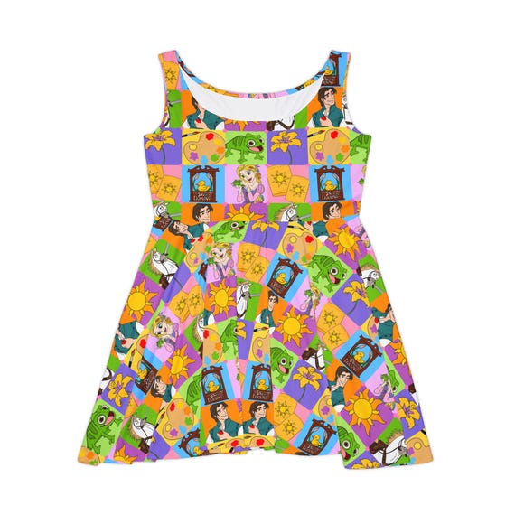 tangled skater dress Rapunzel Tangled Skater Dress Athletic Dress, Women's for Disney World  Trip, Skater Dress, Athletic Dress, Disney World, RunDisney, Cruise
