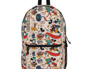 disney mickey mouse canvas mini backpack vintage Vintage Mickey Mouse Backpack: Nylon Canvas Retro Rucksack