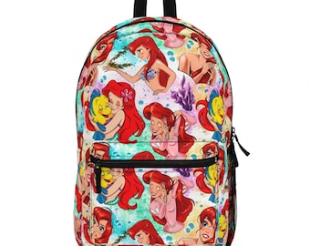 Zaino Ariel della Sirenetta, Zaino Disney, Borsa per il ritorno a scuola, Borsa Disney, Zaino per bambini, Borsa da viaggio, Accessori per viaggi Disney