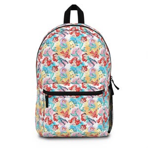 Zaino Ariel La Sirenetta, Zaino Disney, Borsa per il ritorno a scuola, Borsa Disney, Zaino per bambini, Borsa da viaggio, Accessori per viaggi Disney immagine 1