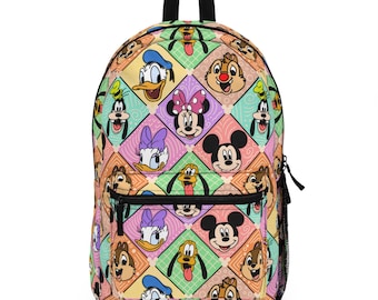 Mickey and Friends Backpack | Disney Character Bag | Cute Travel Backpack | Magical Disney Gift for Kids or Adults Schoolbag Bookbag