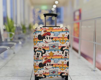 Funda de equipaje Disney, protector de maleta de Mickey Mouse, accesorios de viaje, regalo para fans de Disney, artículos de viaje, crucero Disney