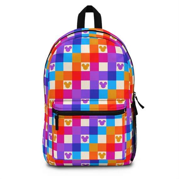 Mickey Check Backpack, Disney 70th Anniversary Bag  display picture 2