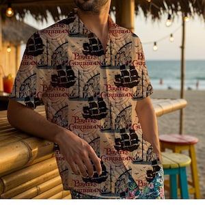 Pirates of caribbean hawaiian shirt - Etsy 日本