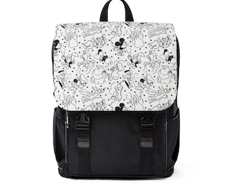 Disney Black and White Backpack, Disney Backpack, Back to School Book Bag, Disney Bag, Kids Backpack, Travel Bag, Disney Trip Accessories