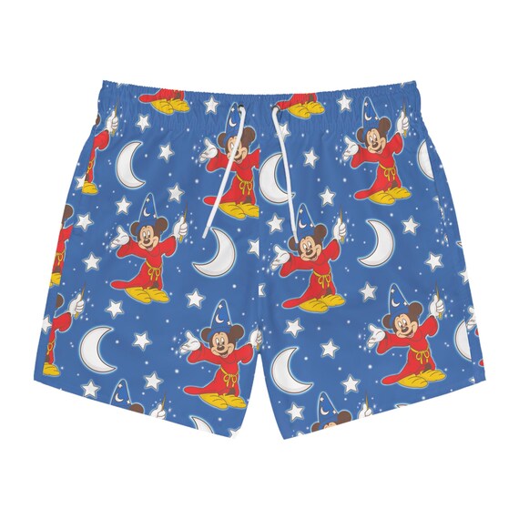 Sorcerer Mickey Swim Trunks, Fantasmic Mens Beach Shorts, Disney