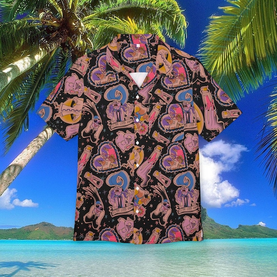 Camicie hawaiane vintage da uomo, a maniche corte, casual, con bottoni, estive, spiaggia, vacanze, vestibilità regolare, camicie da bowling anni '50, C# Cachi, 4XL