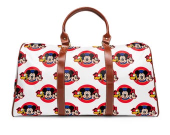 Minnie Mickey Pluto Duffle Bag, Waterproof Travel Bag, Overnight Bag, Weekend Bag, Disney Luggage, Weekender, Holiday Travel, Disney Gift