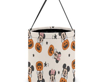 Disney Halloween Bag – Mickey & Friends Trick or Treat Bag – Candy Bag for Kids – Halloween Candy Bag- Halloween Party Bag- Candy Bucket