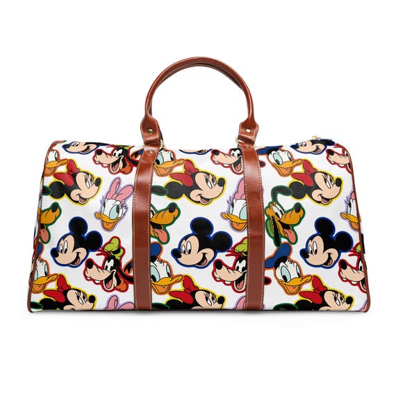 Mickey and Friends Duffle Bag, Waterproof Travel Bag, Overnight