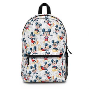 Mickey Mouse Backpack, Disney Backpack, Back to School Book Bag, Disney Bag, Kids Backpack, Travel Bag, Disney Trip Accessories