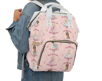 Disney Prinzessinnen Wickeltasche Rucksack | Baby Reisetasche | Prinzessin Mom Tasche für Disney Trips | Windelrucksack | Zauberhaftes Geschenk zur Geburt