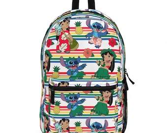 Mochila de Lilo y Stitch, mochila de Disney, mochila para la vuelta al cole, mochila de Disney, mochila para niños, bolsa de viaje, accesorios para viajes de Disney