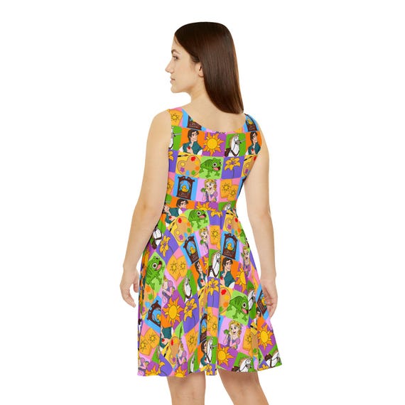 tangled skater dress Rapunzel Tangled Skater Dress Athletic Dress, Women's for Disney World Trip, Skater Dress, Athletic Dress, Disney World, RunDisney, Cruise
