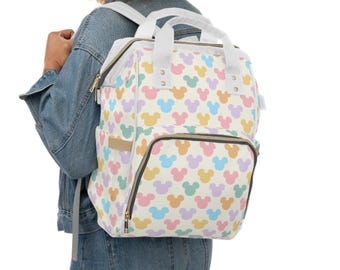 Mickey Mouse Diaper Bag Backpack | Disney Baby Travel Bag | Mickey Mouse Mom Bag | Diaper Backpack for Disney Trips | Mickey Nursery Gift