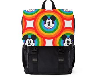 Mochila Mickey Arcoíris, Mochila Disney, Mochila para la Vuelta al Cole, Mochila Disney, Mochila Infantil, Bolsa de Viaje, Accesorios para Viajes Disney