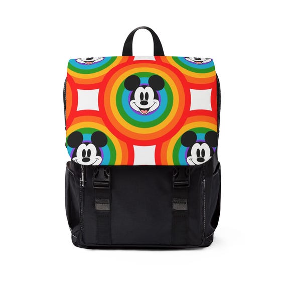 Disney Rainbow Mickey Mouse Back pack Loungefly Disney Mickey Mouse Rainbow Mini Backpack | Hot Topic main image 4