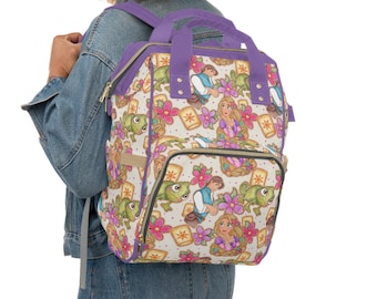 Rapunzel Tangled Diaper Bag Disney Baby Backpack, Rapunzel Baby Gift, Travel Bag for Moms, Magical Baby Shower Gift, Cute Tangled Tote