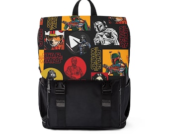 Mochila de Star Wars, bolso mandaloriano, mochila escolar de la Princesa Leia Jedi Sith, mochila de parque Disney Star Wars, mochila para libros, mochila para parque, regalo geek, regalo nerd.