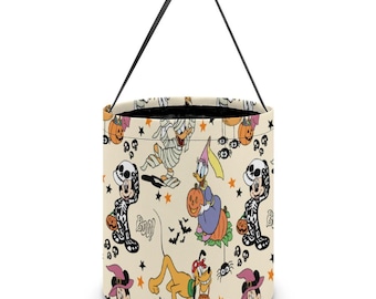 Disney Halloween Bag – Mickey & Friends Trick or Treat Bag – Candy Bag for Kids – Halloween Candy Bag- Halloween Party Bag- Candy Bucket