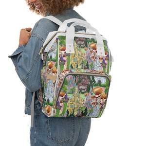 Disney Castle Diaper Bag Backpack | Baby Travel Bag | Princess Mom Bag for Disney Trips | Diaper Backpack | Magical Baby Shower Gift