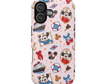 Funda para teléfono Disney Cruise Line, funda Disney para iPhone, funda Disney para teléfono, funda Samsung, iPhone 17+, funda para iPhone 16 Pro, Mickey Minnie