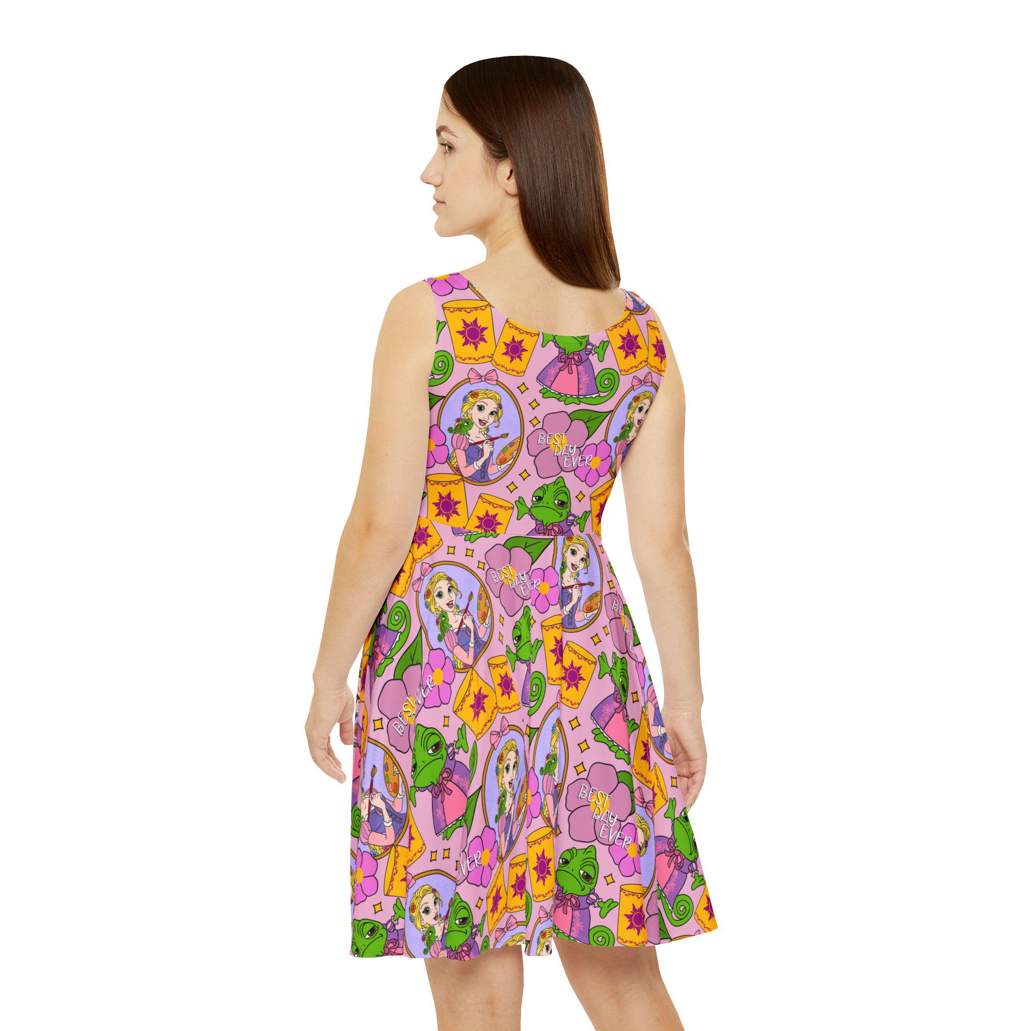 tangled skater dress Rapunzel Tangled Skater Dress Athletic Dress, Women's for Disney World Trip, Skater Dress, Athletic Dress, Disney World, Rundisney, Cruise