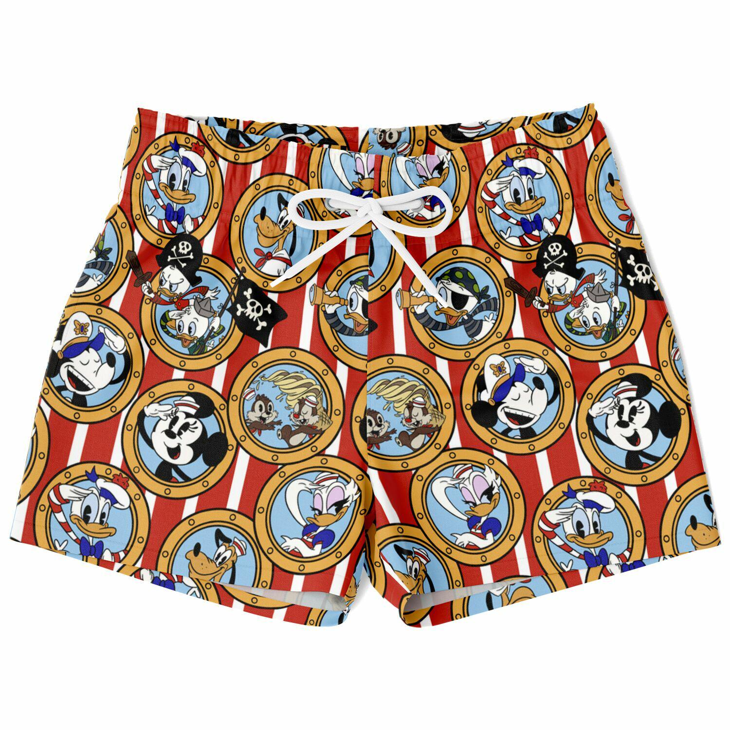 Discover Mickey and Friends Swim Trunks, Mickey DCL Boys Beach Shorts, Disney Vacation Swimwear