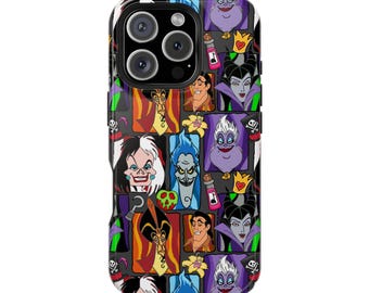 Funda de Disney Villain, funda de Disney para iPhone, funda de Disney para Samsung, funda para iPhone 15+, funda para iPhone 16 Pro, funda de Disney para iPhone