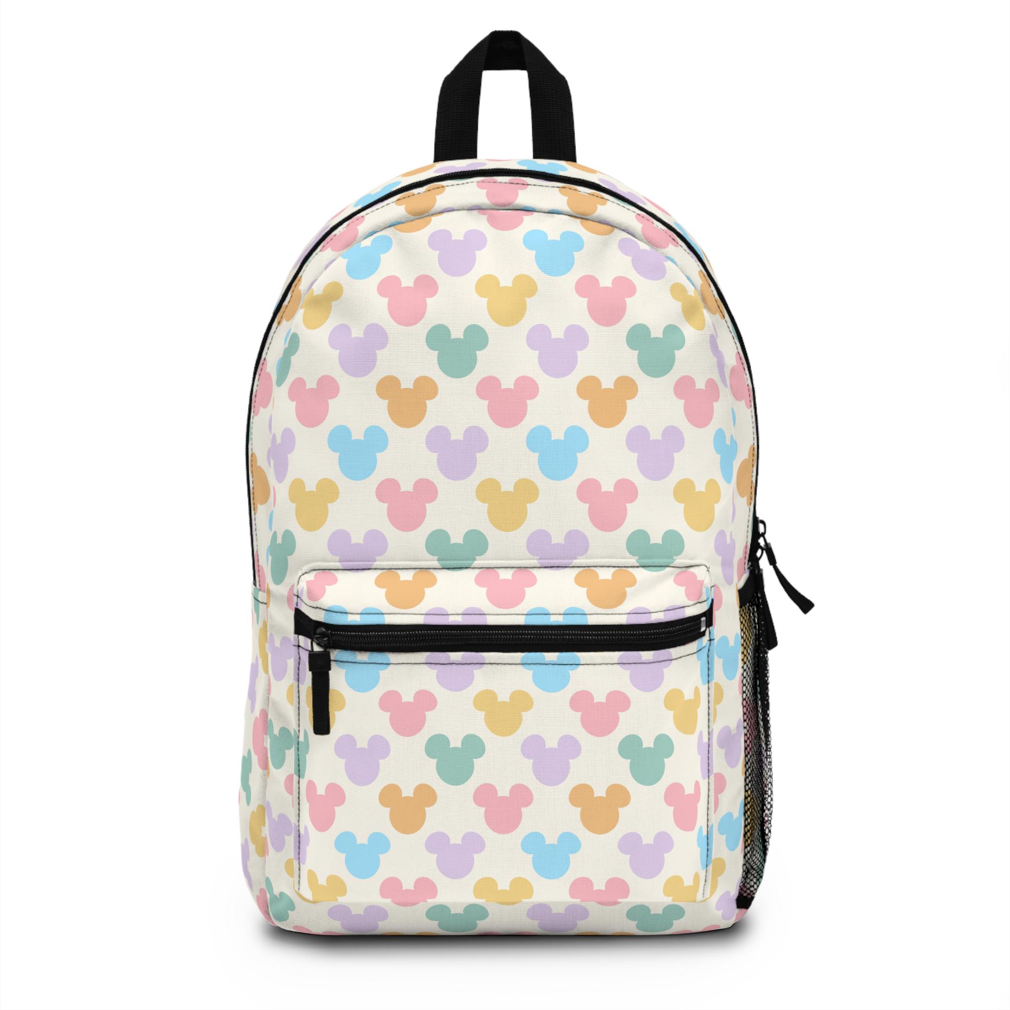 Mickey Mouse Disney White Backpack with Blue, Red, Yellow, Pink, Green Icons NWT Loungefly Disney Mickey Mouse Icons Blue Backpack J NWT Make  main image 3