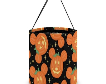 Disney Halloween Bag – Mickey & Friends Trick or Treat Bag – Candy Bag for Kids – Halloween Candy Bag- Halloween Party Bag- Candy Bucket