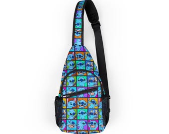 Bolsa de Stitch Disney Park, mochila Disney, bandolera Disney, bolsa de pecho, regalo Disney, bolsa de vacaciones, bolsa de viaje, riñonera, riñonera