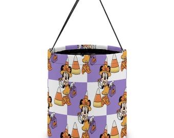 Bolsa de Halloween de Disney – Bolsa de Dulces y Trucos de Minnie Mouse – Bolsa de Dulces para Niños – Bolsa de Dulces de Halloween – Bolsa de Fiesta de Halloween – Cubo de Dulces