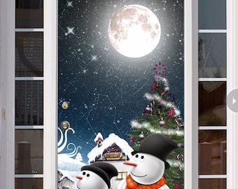 christmas door decor christmas front door mural holiday outdoor decor christmas door cover full color snowman mural 3d effect don36 - Christmas Door Covers christmas door decor christmas front door mural holiday outdoor decor christmas door cover full color snowman mural 3d effect don36 - Christmas Door Covers
