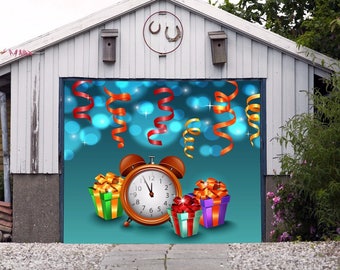 Happy New Year Sign Christmas Garage Door Cover Christmas Etsy