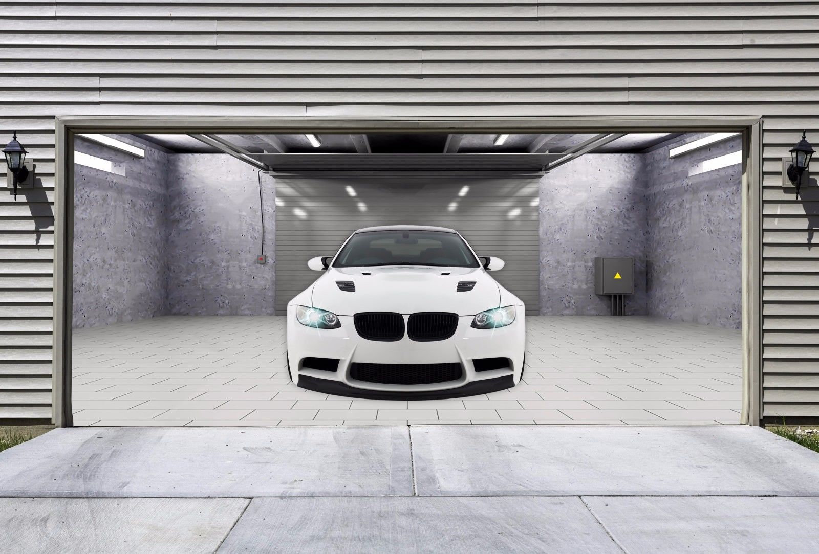 Auto Decor Garage Door Covers Banner Double Garage Door Full Etsy