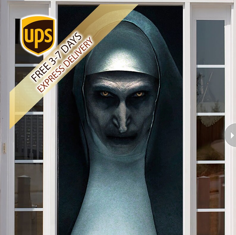 Halloween Outdoor Banner Decor The Conjuring Entry Door Etsy