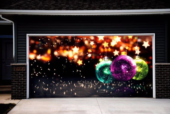 Christmas Double Garage Door Cover Christmas Garage Door Murals Outdoor Decor Xmas Mural Xmas Decoration Santa Claus Wall Art Dav29