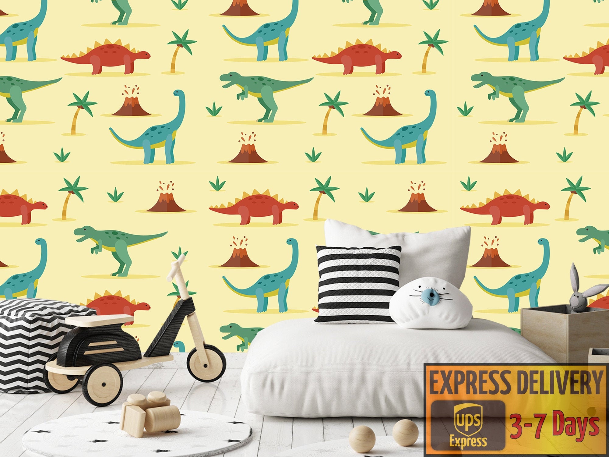 Dinosaur Wallpaper Peel and Stick Dino Kid Room Self Adhesive | Etsy