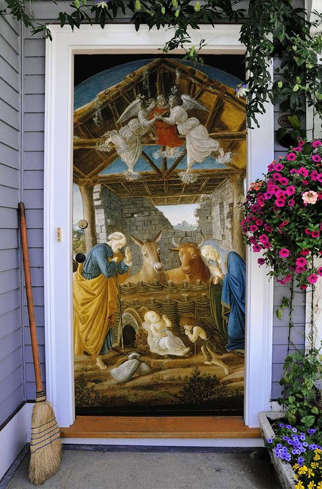 Christmas Nativity Scene Decor for Front Door Full Color Christmas