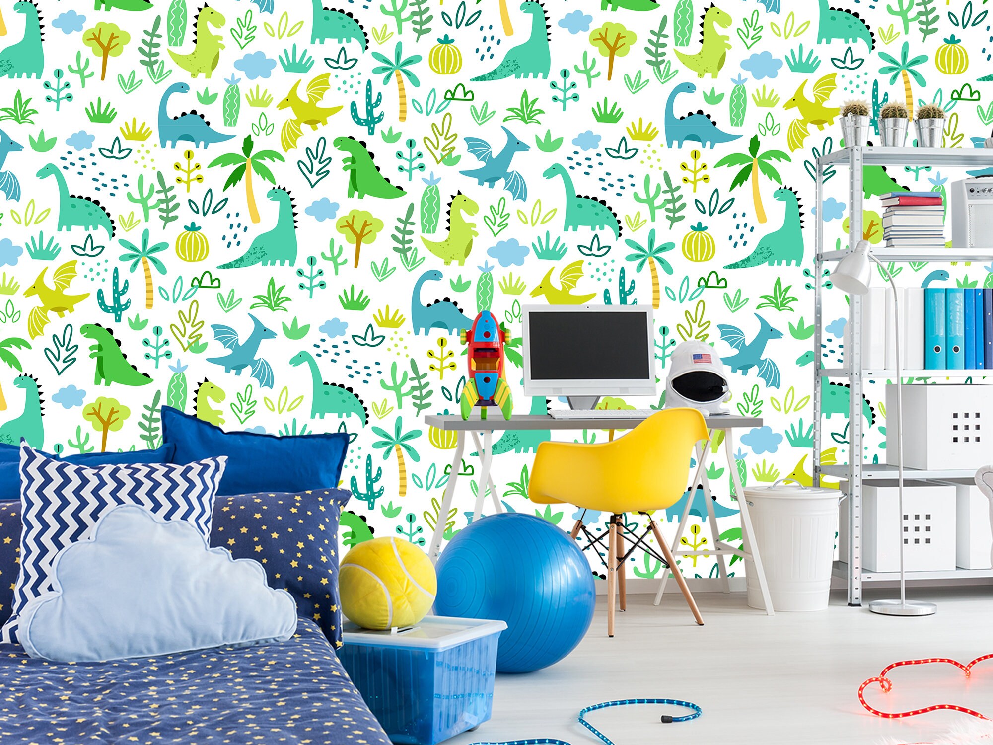 Dinosaur Wallpaper Peel and Stick Dino Kid Room Self Adhesive | Etsy