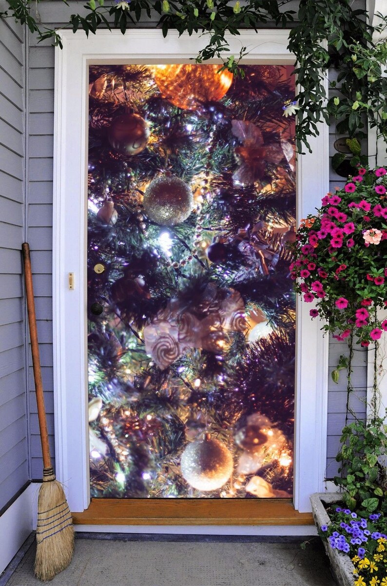 Christmas Door Decor Christmas Front Door Murals Holiday