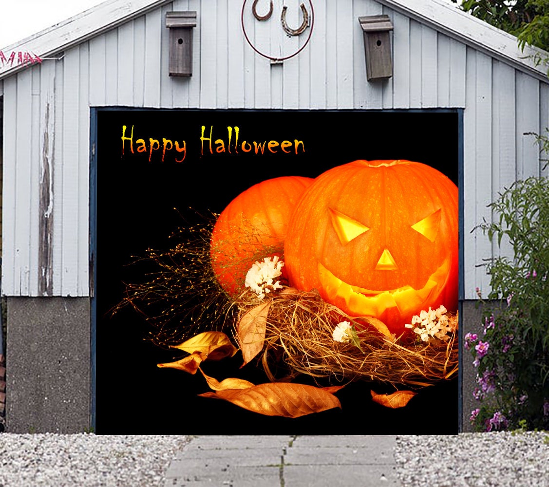 Happy Halloween Decor for Single Garage Door Cover 3D Effect Etsy